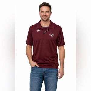 adidas Maroon Texas A&M Polo with Logo